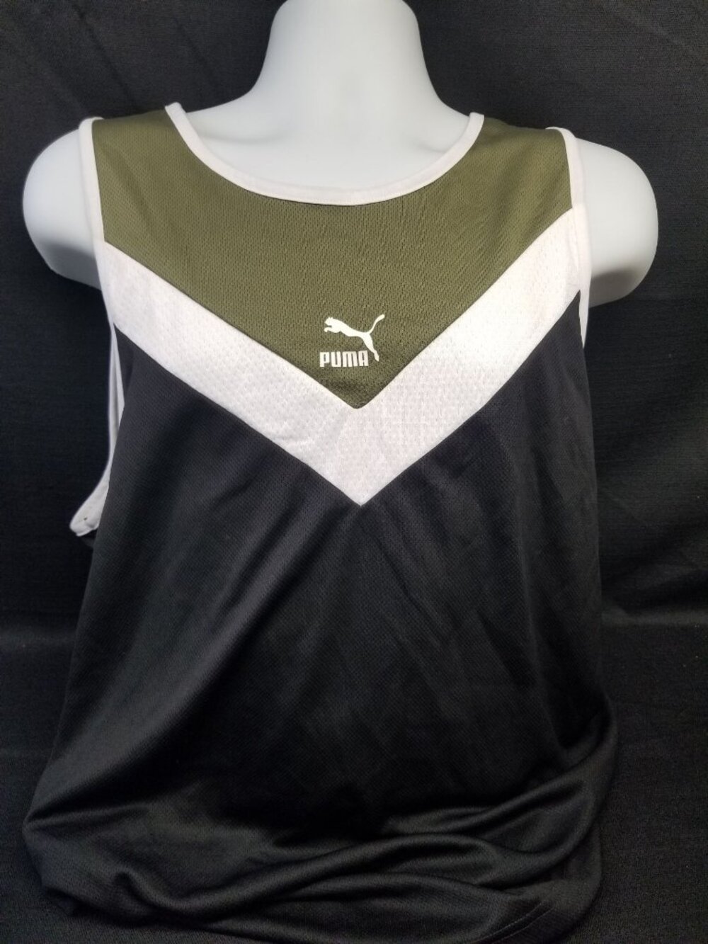 Puma Men's Basketball Jersey Tank Sleeveless  Army Green Size XL NEW WITH TAGS!
